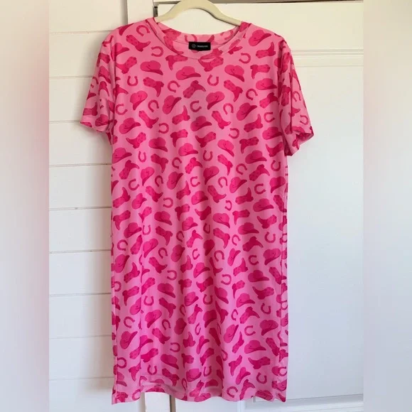 NWT Merigold Kiss western mesh pink dress - Picture 3 of 5